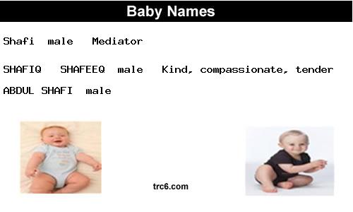 shafi baby names